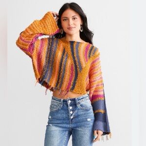 Free People Baja Cropped Sweater Size S